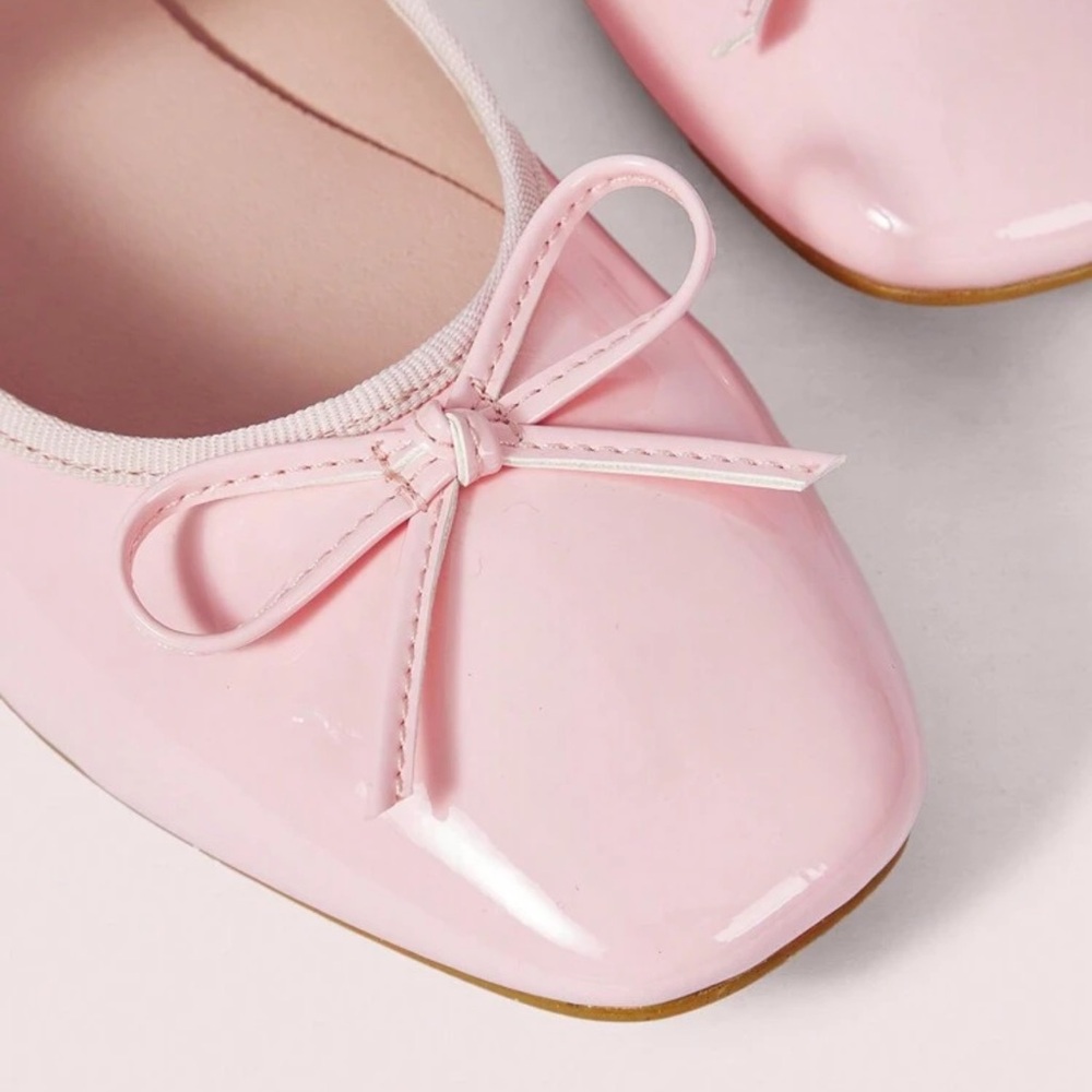 Round Toe Comfortable Pink Bow Fashionable And Elegant Women's Flat Shoes - Picture 4 of 4